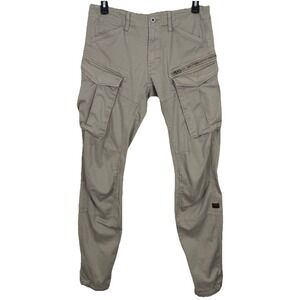 G Star‎ Raw Pants Mens Rovic Zip 3D Tapered Military Cargo Beige 31x33 Tactical